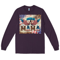 Plum american mama Long Sleeve Tee - BarkalooDesign