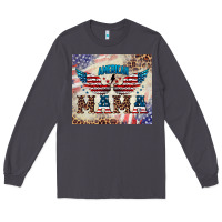 Smoke american mama Long Sleeve Tee - BarkalooDesign