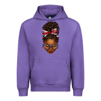 Tulip union jack flag afro messy bun Urban Hoodie - texasbilliewilder