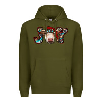 Army Green christmas joy cow Premium Hoodie - RanaPortraitStore