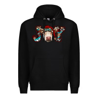 Black christmas joy cow Premium Hoodie - RanaPortraitStore