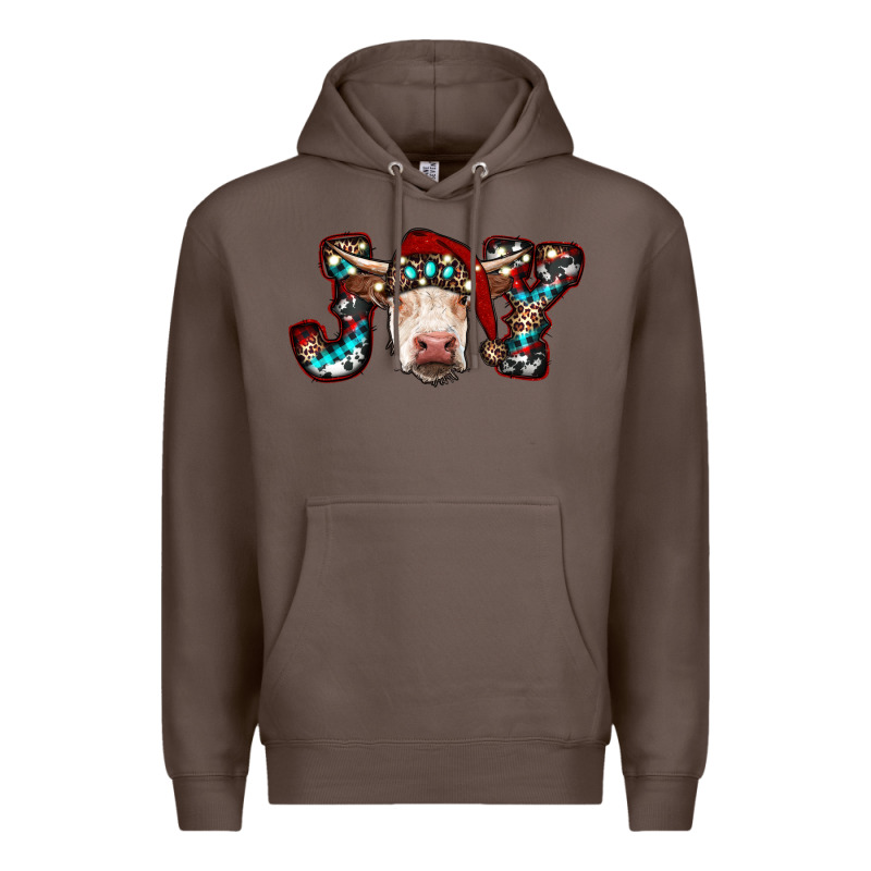 Christmas Joy Cow Premium Hoodie by RanaPortraitStore | Teevron