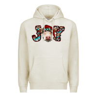 Oatmeal Heather christmas joy cow Premium Hoodie - RanaPortraitStore