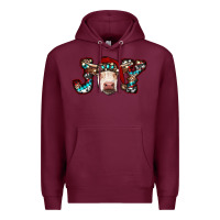 Burgundy christmas joy cow Premium Hoodie - RanaPortraitStore