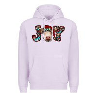 Lilac christmas joy cow Premium Hoodie - RanaPortraitStore