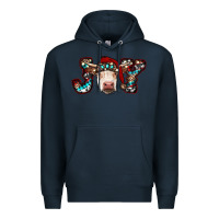 Navy christmas joy cow Premium Hoodie - RanaPortraitStore