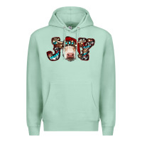 Seafoam christmas joy cow Premium Hoodie - RanaPortraitStore