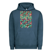Pigment Midnight Navy mama mama mama mama Urban Hoodie - Zillion Design Studio