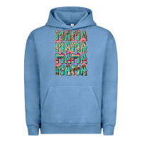 Pigment Pebble Blue mama mama mama mama Urban Hoodie - Zillion Design Studio