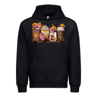 Black leopard rose glitter flowers coffee cups Urban Hoodie - Zillion Design Studio
