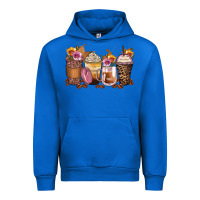Cobalt leopard rose glitter flowers coffee cups Urban Hoodie - Zillion Design Studio