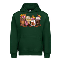 Forest Green leopard rose glitter flowers coffee cups Urban Hoodie - Zillion Design Studio