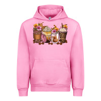Fuchsia Pink leopard rose glitter flowers coffee cups Urban Hoodie - Zillion Design Studio