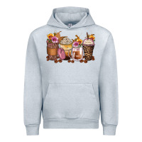 Heather Grey leopard rose glitter flowers coffee cups Urban Hoodie - Zillion Design Studio