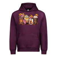 Mauve Wine leopard rose glitter flowers coffee cups Urban Hoodie - Zillion Design Studio