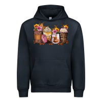 Navy leopard rose glitter flowers coffee cups Urban Hoodie - Zillion Design Studio