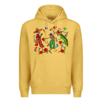 Antique Gold mexican skeletons Premium Hoodie - Zillion Design Studio
