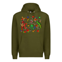 Army Green mexican skeletons Premium Hoodie - Zillion Design Studio