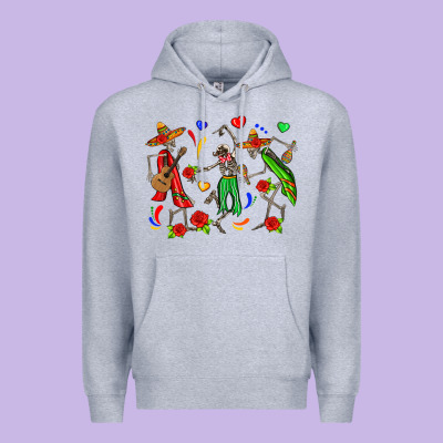 Mexican Skeletons Premium Hoodie Designed By Zillion Design Studio