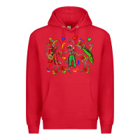 Red mexican skeletons Premium Hoodie - Zillion Design Studio
