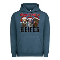 Pigment Midnight Navy merry christmas heifer Urban Hoodie - RanaPortraitStore