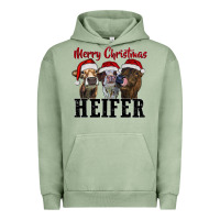 Pigment Oil Green merry christmas heifer Urban Hoodie - RanaPortraitStore