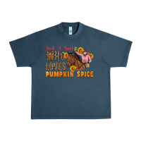 Midnight Navy Just A Girl Who Loves Pumpkin Spice Cowgirl Urban Heavy Tee - Artiststas