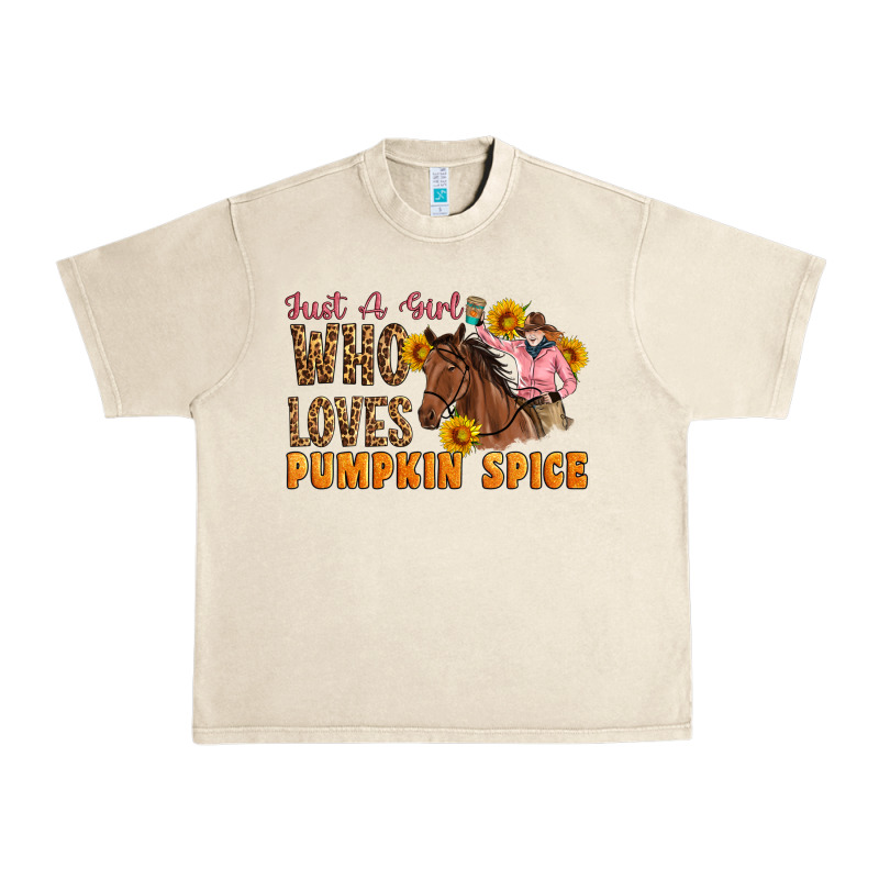 Just A Girl Who Loves Pumpkin Spice Cowgirl Urban Heavy Tee by Artiststas | Teevron