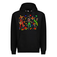 Black mexican skeletons Premium Hoodie - Zillion Design Studio
