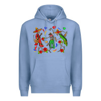 Colony Blue mexican skeletons Premium Hoodie - Zillion Design Studio