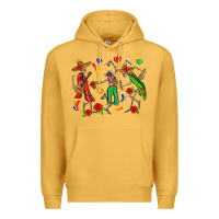 Mustard mexican skeletons Premium Hoodie - Zillion Design Studio