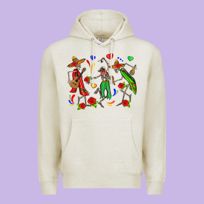 Mexican Skeletons Premium Hoodie Designed By Zillion Design Studio