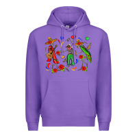 Purple mexican skeletons Premium Hoodie - Zillion Design Studio