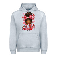 Heather Grey one loved cna afro messy bun Urban Hoodie - texasbilliewilder