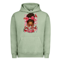 Pigment Oil Green one loved cna afro messy bun Urban Hoodie - texasbilliewilder