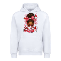 White one loved cna afro messy bun Urban Hoodie - texasbilliewilder