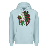 Blue Mist christmas indian feather headdress Premium Hoodie - RanaPortraitStore