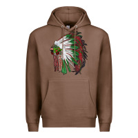 Chestnut christmas indian feather headdress Premium Hoodie - RanaPortraitStore