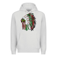 Dove Grey christmas indian feather headdress Premium Hoodie - RanaPortraitStore