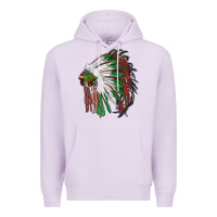 Lilac christmas indian feather headdress Premium Hoodie - RanaPortraitStore