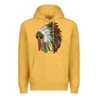 Mustard christmas indian feather headdress Premium Hoodie - RanaPortraitStore