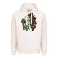 Pale Pink christmas indian feather headdress Premium Hoodie - RanaPortraitStore
