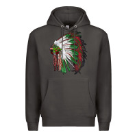Smoke christmas indian feather headdress Premium Hoodie - RanaPortraitStore