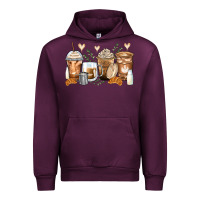 Mauve Wine latte coffee cups Urban Hoodie - Zillion Design Studio