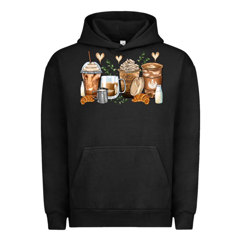 Latte Coffee Cups Urban Hoodie by Zillion Design Studio | Teevron