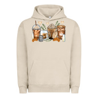 Pigment French Oak latte coffee cups Urban Hoodie - Zillion Design Studio