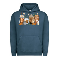 Pigment Midnight Navy latte coffee cups Urban Hoodie - Zillion Design Studio