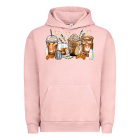 Pigment Salmon latte coffee cups Urban Hoodie - Zillion Design Studio