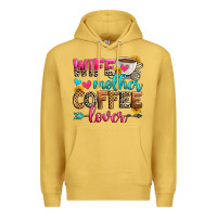Antique Gold wife mother coffee lover Premium Hoodie - Zillion Design Studio