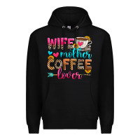 Black wife mother coffee lover Premium Hoodie - Zillion Design Studio